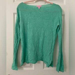 Lilly Pulitzer Alana Linen Boatneck Pullover Sweater